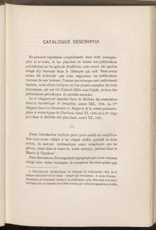 Catalogue descriptif.
