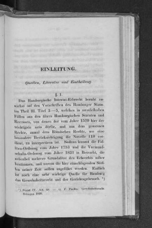 Einleitung. Quellen, Literatur und Eintheilung.