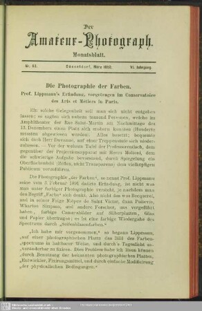 Die Photographie der Farben