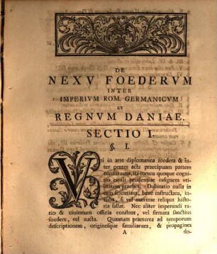 De Nexv Foedervm Inter Imperivm Romano Germanicvm Et Regnvm Daniae