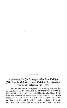 Die neuesten Forschungen über das klassische Altertum, insbesondere das klassische Griechenland
