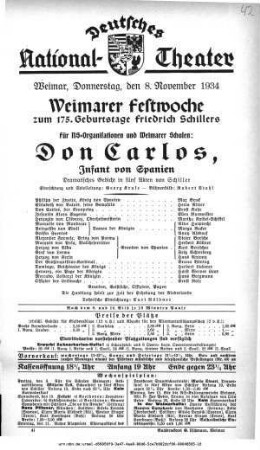 Don Carlos, Infant von Spanien