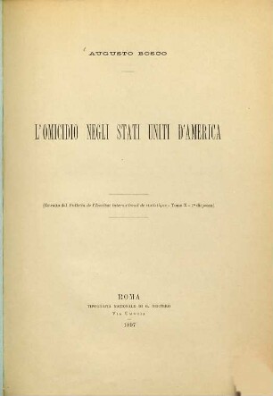 L'omicidio negli stati uniti d'America