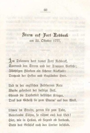 Sturm auf Fort Redbank am 22. Oktober 1777.