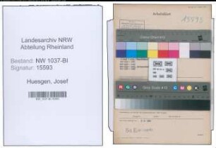 Entnazifizierung Josef Huesgen , geb. 10.09.1898 (Angestellter)