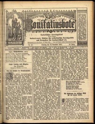 Erste Ausgabe vom Sonntag, den 24. November 1912.