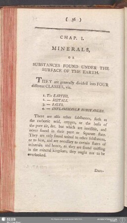 Chap. I. Minerals, Or Substances Found Under The Surface Of The Earth