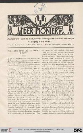 8. Heft, Mai 1914