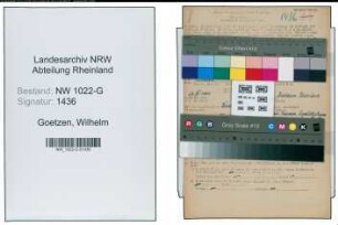 Entnazifizierung Wilhelm Goetzen , geb. 23.12.1884 (Justizamtmann)