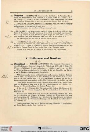 Uniformen und Künste (Nr. 124-150)