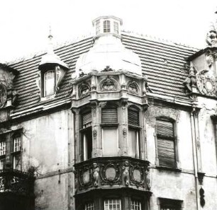 Cottbus. Verwaltungsgebäude, Dreifertstraße 8/Friedrich-Ebert-Straße 30, 1904; A. D. Eckerker (Nordwest-Ecke)