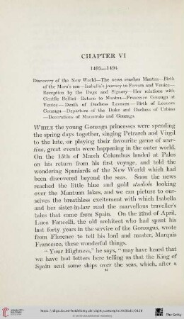 Chapter VI: 1493-1494