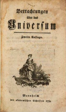 Betrachtungen über das Universum