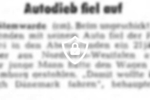 Autodieb fiel auf