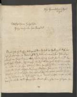 Brief von Wenzel Aloys Stütz an Johann Jacob Kohlhaas