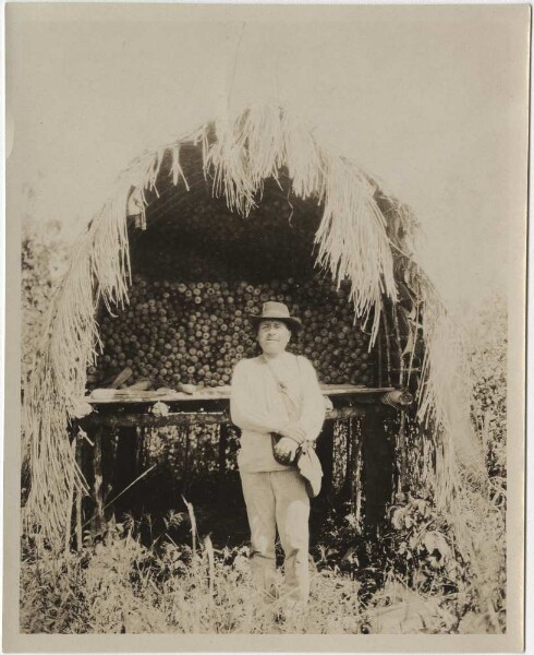 Corn shed of the Cavina Indians