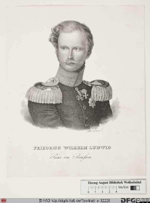 Bildnis (Friedrich) Wilhelm I. (Ludwig), 1861 König von Preußen u. 1871 Deutscher Kaiser