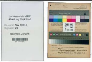Entnazifizierung Johann Baehren , geb. 27.12.1908 (Arbeiter)