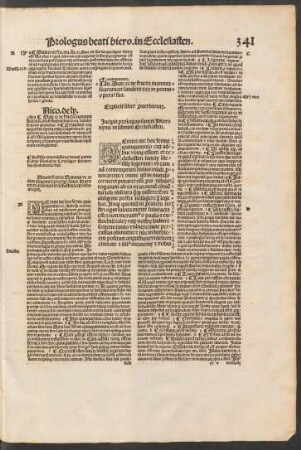 Incipit prologus sancti Hieronymi in librum Ecclesiasten.