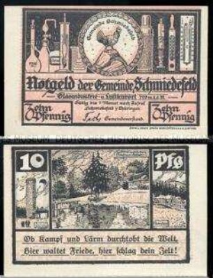 Schmiedefeld, Notgeldserie, 10 Pfennig