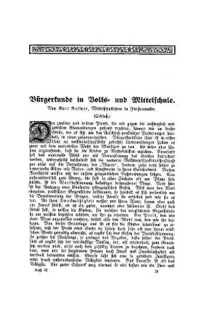 Bürgerkunde in Volks- und Mittelschule : (Schluß)