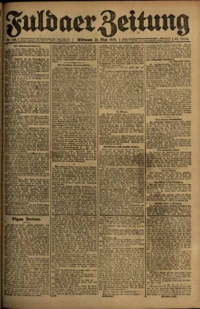 Ausgabe vom Mittwoch, den 21. Mai 1919.