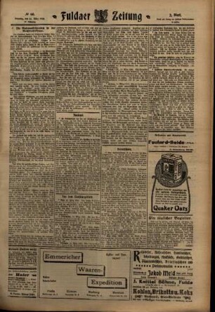 Zweite Ausgabe vom Dienstag, den 15. März 1910.