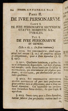 824-1000, Pars II. De iure personarum