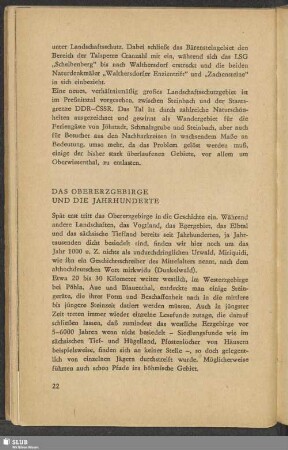 Das Obererzgebirge Und Die Jahrhunderte