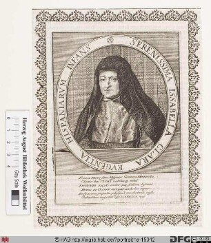 Bildnis Isabella Clara Eugenia, Erzherzogin von Österreich, geb. Infantin von Spanien