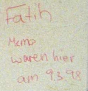 Fatih Memo waren hier am 9.3.98