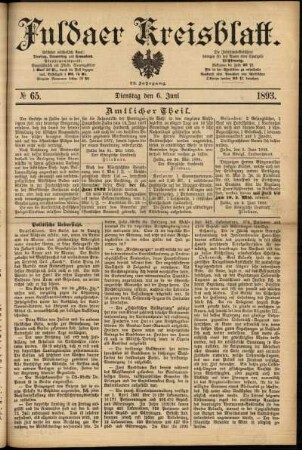 Ausgabe vom Dienstag, den 06. Juni 1893.