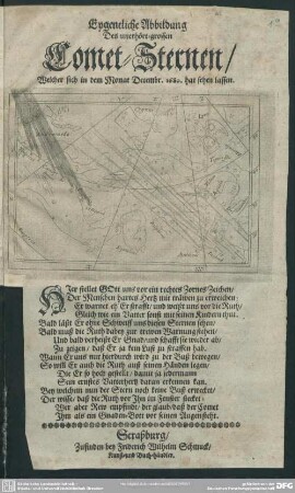 Eygentliche Abbildung Des unerhört-grossen Comet-Sternen, Welcher sich in dem Monat Decembr. 1680. hat sehen lassen