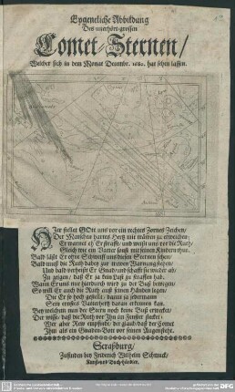 Eygentliche Abbildung Des unerhört-grossen Comet-Sternen, Welcher sich in dem Monat Decembr. 1680. hat sehen lassen