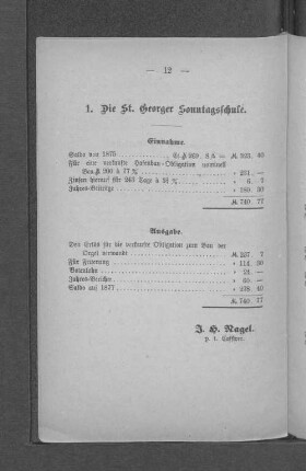 1. Die St. Georger Sonntagsschule.