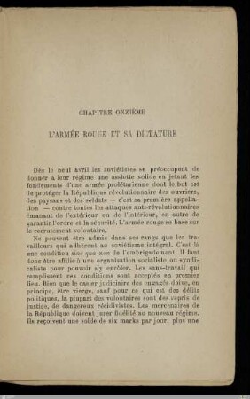 XI. L'armée rouge et sa dictature