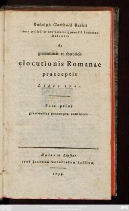 Pars 1: grammatica praecepta continens