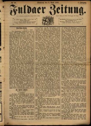 Ausgabe vom Mittwoch, den 09. April 1890.