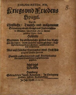 Kriegs- und Friedens-Spiegel