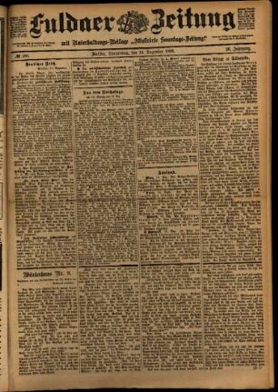 Ausgabe vom Donnerstag, den 14. Dezember 1899.