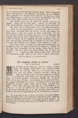 Die religiösen Orden im Islam