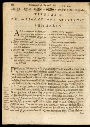 Titulus III. De Aliennatione Actionis