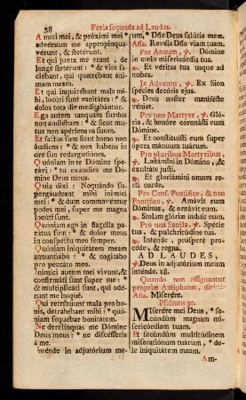58-82, Feria secunda ad Laudes.-Feria quarta ad Matutinum.