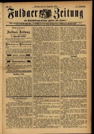 Ausgabe vom Freitag, den 28. Dezember 1894.