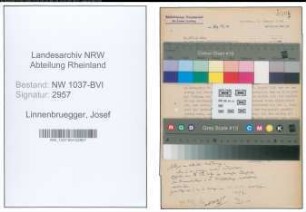 Entnazifizierung Josef Linnenbruegger , geb. 00.00.0000 (Amtsinspektor)