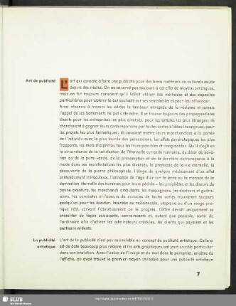 La publicité artistique