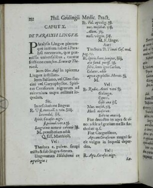 Caput X. De Paralysi Linguæ.