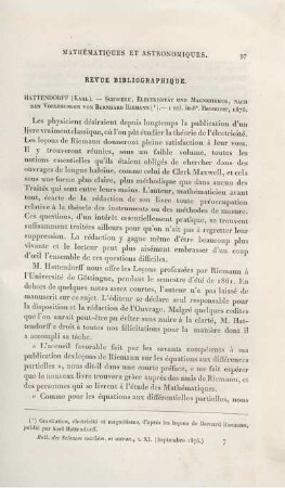 Mathématiques et Astronomiques.