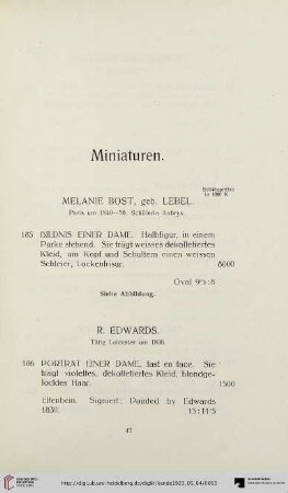 Miniaturen (Nr. 185-206)