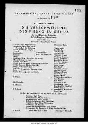 Die Verschwörung des Fiesko zu Genua